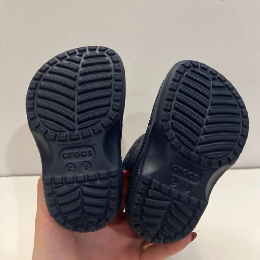Crocs Kids Classic Boot T Navy Croslite Toddler size 5C